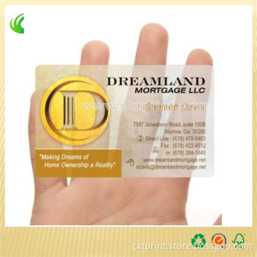 Plastic Transparent Clear Cards (CKT-PC-025)